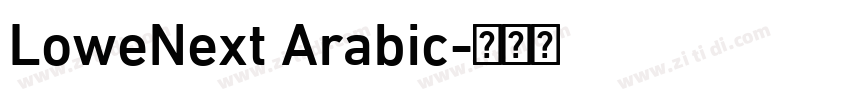 LoweNext Arabic字体转换